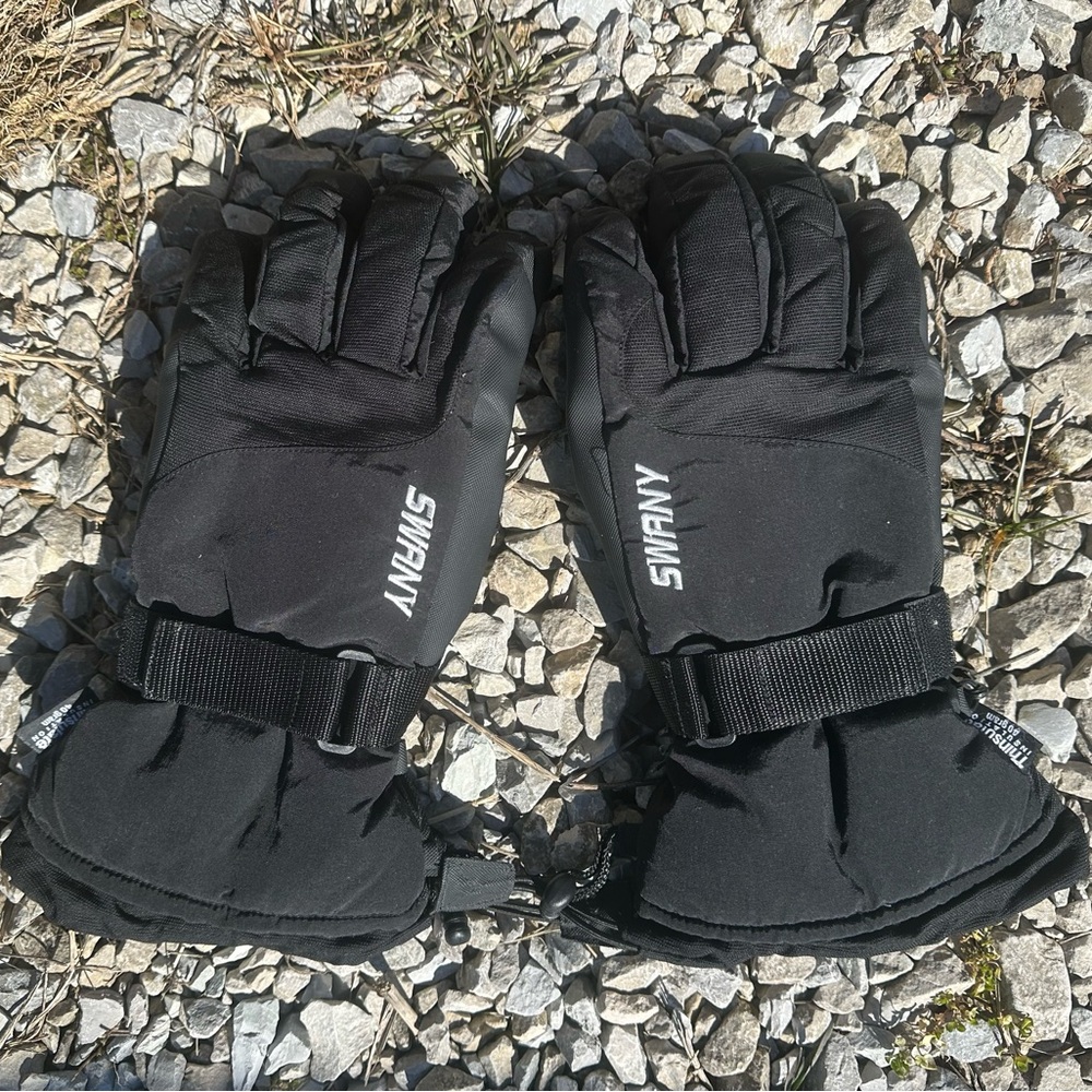 Blk Men's Warm Winter Swany XL Gloves, inner glove-40 grams-thinsulate-like new